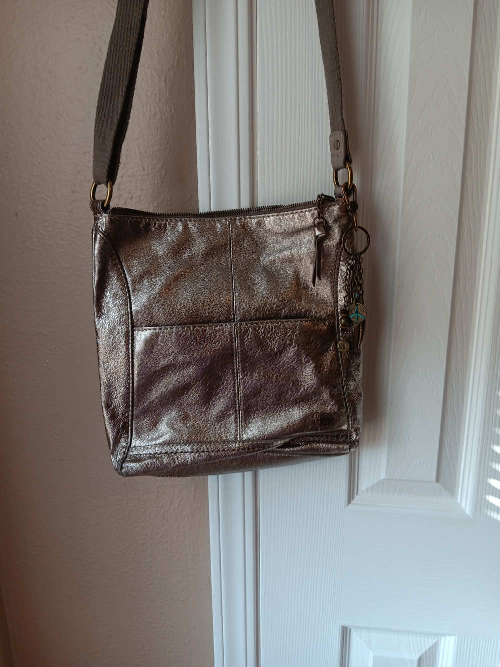 The Sak Metallic Bronze Crossbody Bag - Women